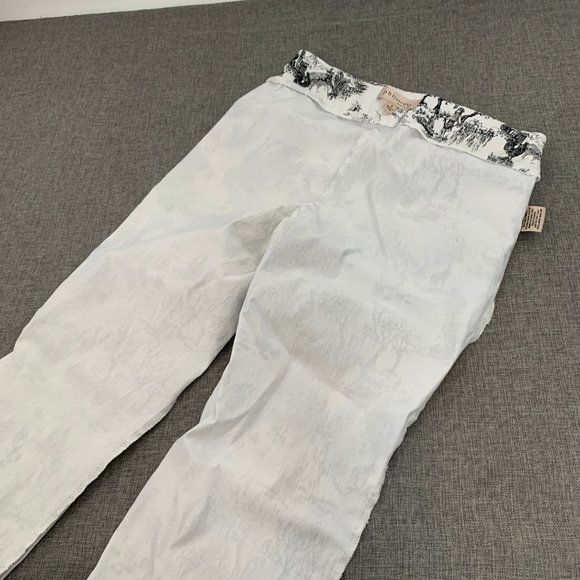 Philosophy Republic Clothing Pants Farm Animal Country Print Small off White Mid - Picture 10 of 16